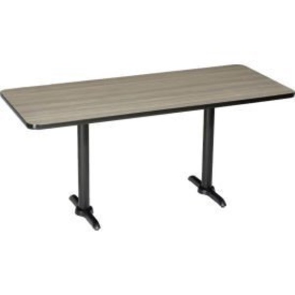 National Public Seating Interion® Counter Height Restaurant Table, 72"L x 30"W, Charcoal 695801CL